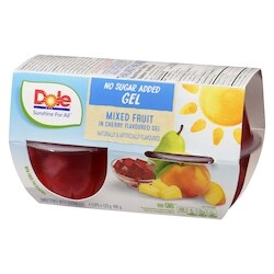 Dole Mixed Fruit In Cherry Flavoured Gel - 4x123.0 g | Loblaws