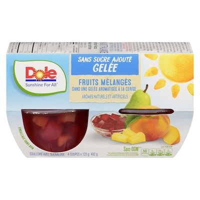 Dole Fruits Mélangés Dans Une Gelée Aromatisée À La Cerise 4x123.0 g, 0,87 $/100g