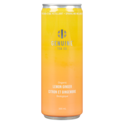 Genuine Tea Hand-Crafted Sparkling Iced Tea Lemon Ginger Sencha