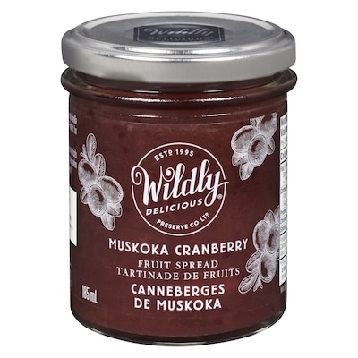 Wildly Delicious Fruit Spread Muskoka Cranberry 185 ml, $4.32/100ml