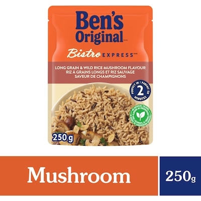 Ben’s BISTRO EXPRESS riz à grains longs et riz sauvage saveur champignons 250 g, 1,12 $/100g