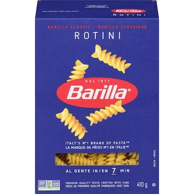 Barilla Rotini Pasta 410 g, $0.78/100g