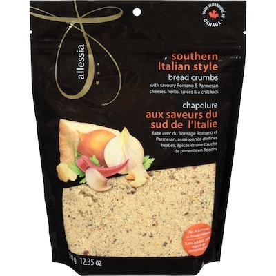 Allessia Bread Crumbs Southern Italian Style 350 g, $1.71/100g