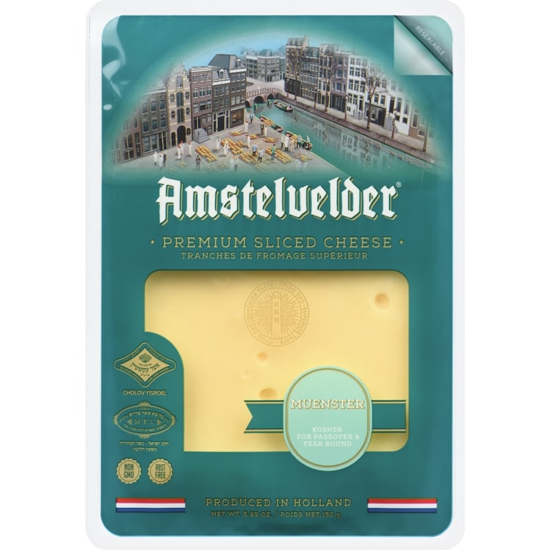 Kosher Premium Sliced Cheese Muenster