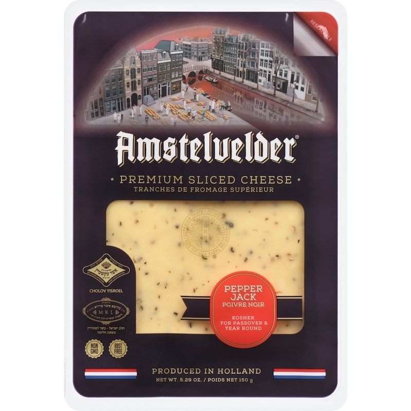 Kosher Premium Sliced Cheese Pepper Jack