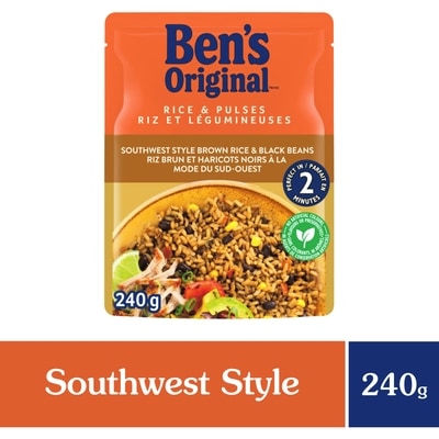 Bens Rice and Pulses Southwest Style Brown Rice & Black Beans 240 g, $1.98/100g