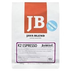 Java Blend Whole Bean Coffee K2 Espresso Ground Filter 340 g, $4.11/100g