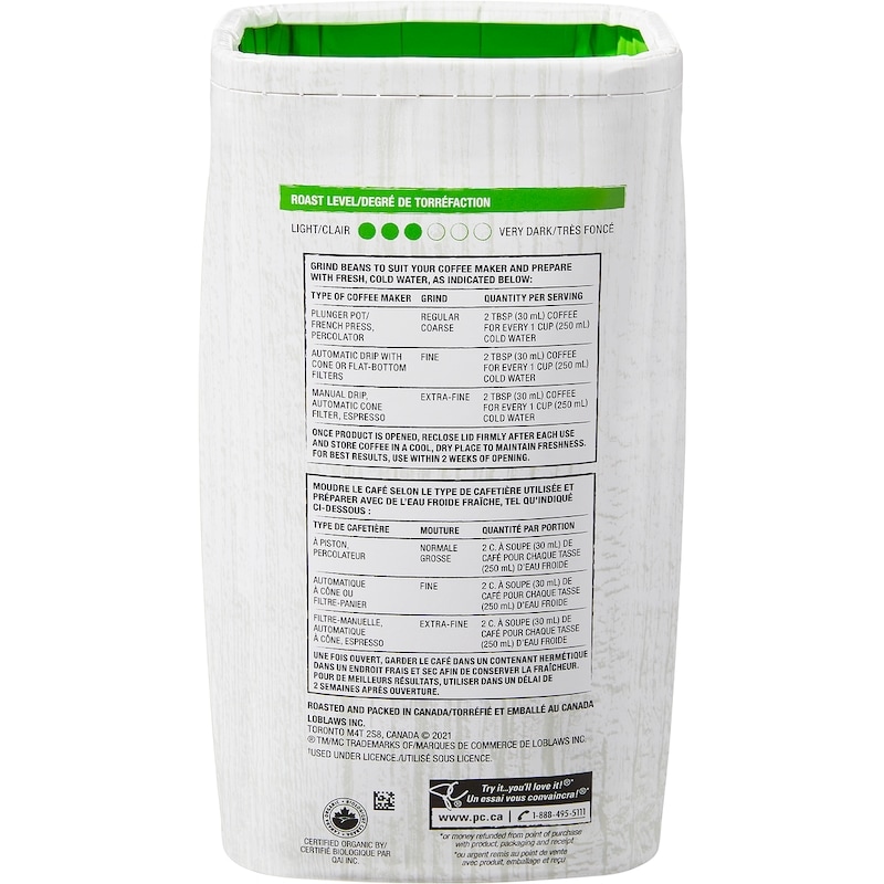 Medium Roast Organic Whole Bean Coffee