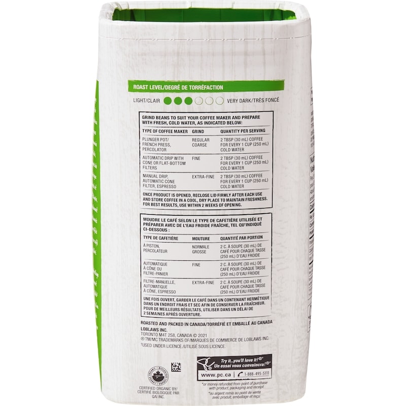 Medium Roast Organic Whole Bean Coffee