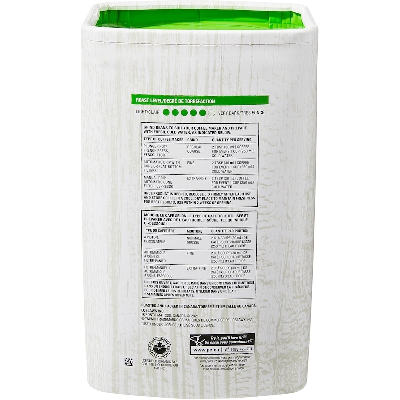 Dark Roast Organic Whole Bean Coffee