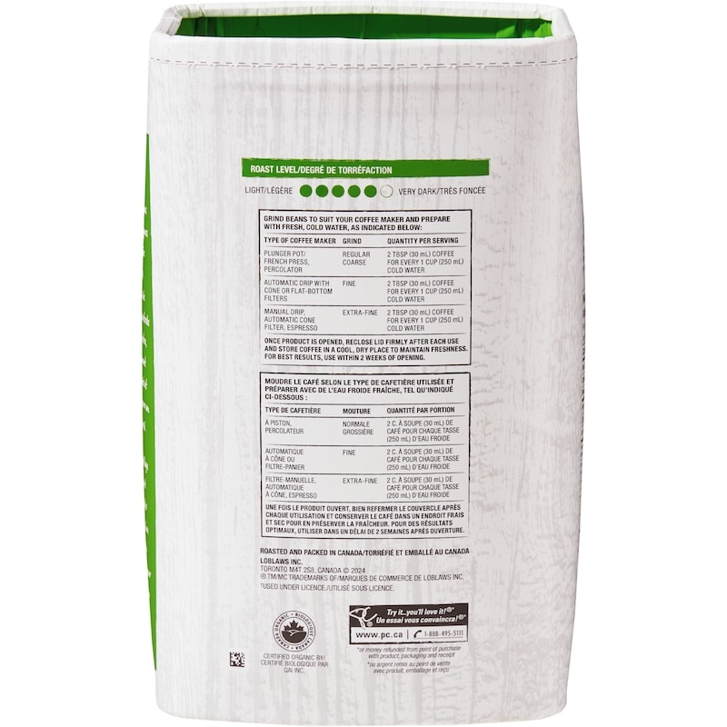 Dark Roast Organic Whole Bean Coffee