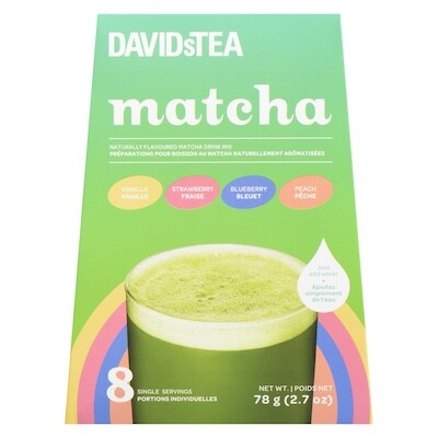 DAVIDsTEA Préparations Pour Boisson Au Matcha Naturellement Arômatisées  78 g, 20,50 $/100g