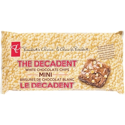President's Choice Decadent Mini White Chips 226 g, $2.43/100g
