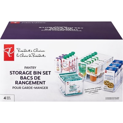 President's Choice 4-Piece Pantry Storage Set 1 ea, $30.00/1ea