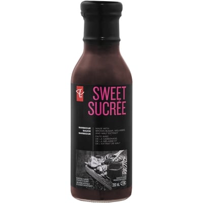 PC Collection noire Sauce barbecue sucrée 350 ml, 1,43 $/100ml