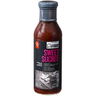 PC Collection noire Sauce barbecue sucrée 350 ml, 1,43 $/100ml