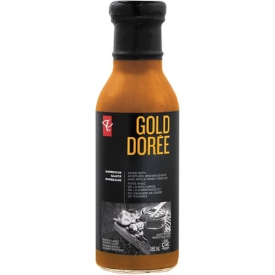 PC Collection noire Sauce barbecue dorée 350 ml, 1,43 $/100ml