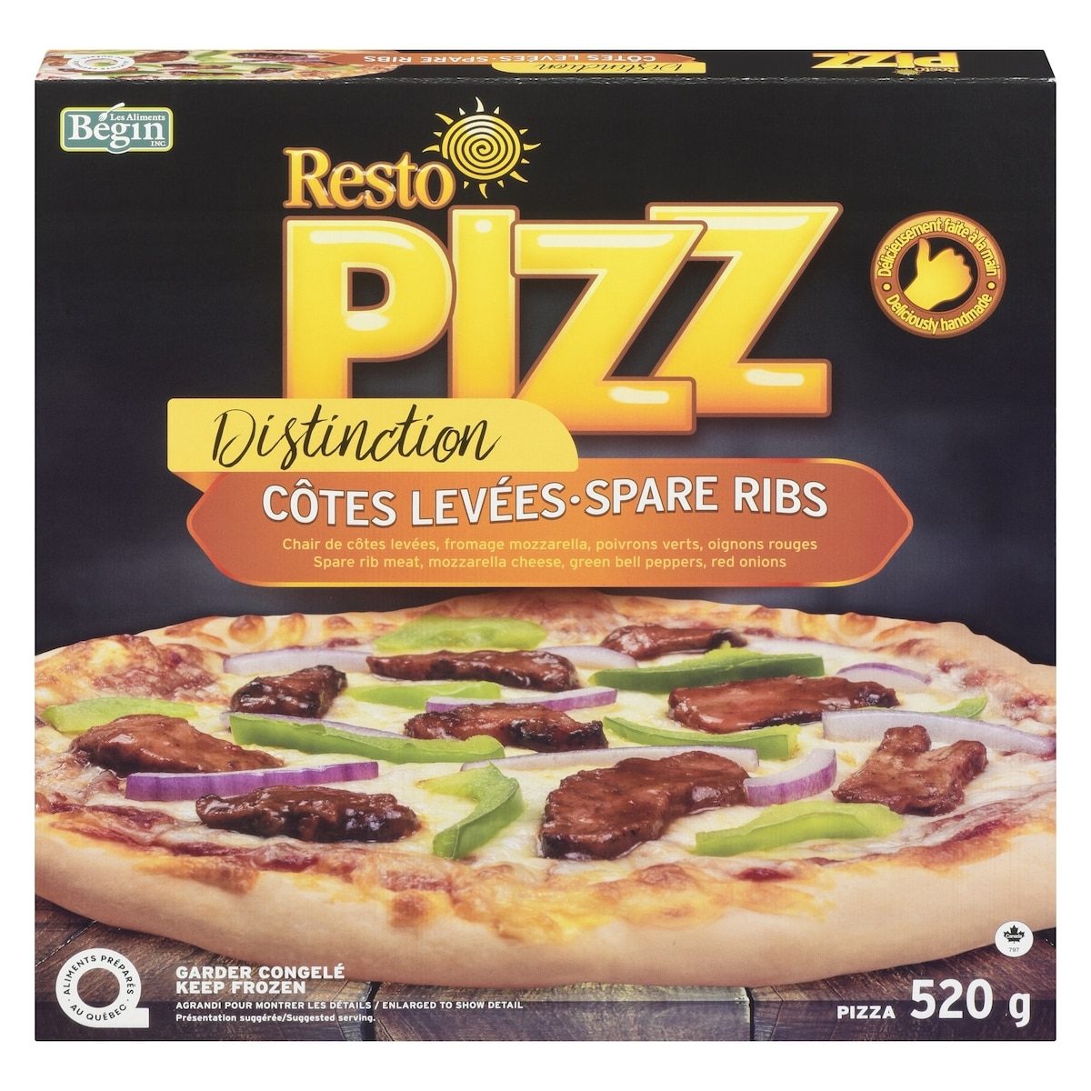 Resto Pizz Spare Ribs Pizza 520 g, $2.02/100g