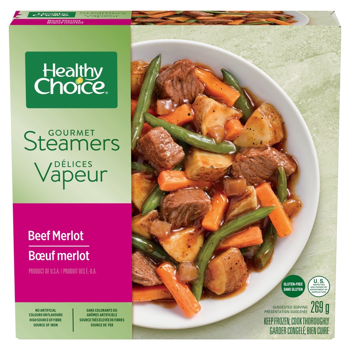 Healthy Choice Gourmet Steamers Beef Merlot Frozen Dinner