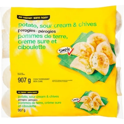 No Name Potatoes, Sour Cream & Chives Perogies 907 g, $0.31/100g