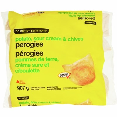 No Name Potatoes, Sour Cream & Chives Perogies 907 g, $0.33/100g