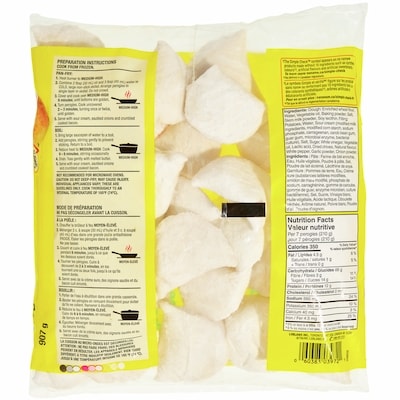 Pérogies pommes de terre, crème sure et ciboulette