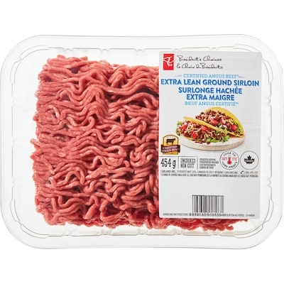 President's Choice Certified Angus Beef, Extra Lean Ground Sirloin 454 g, $2.64/100g