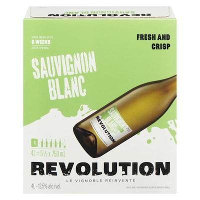 Revolution Sauvignon Blanc (ID required at pick-up) 4000 ml, $1.15/100ml