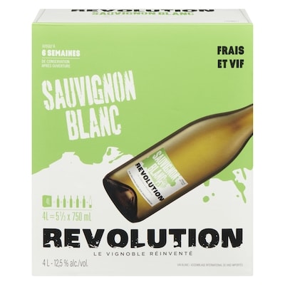 Revolution Sauvignon blanc (Pièce d’identité requise au moment du ramassage) 4000 ml, 1,15 $/100ml