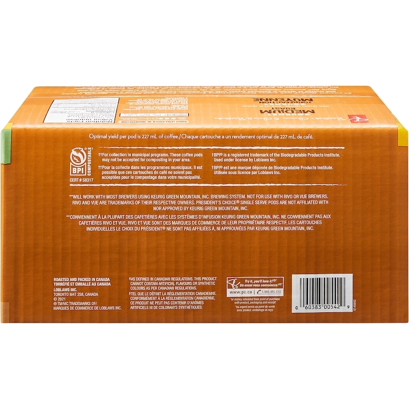 PC® Gourmet Medium Roast Single Serve Coffee Pods