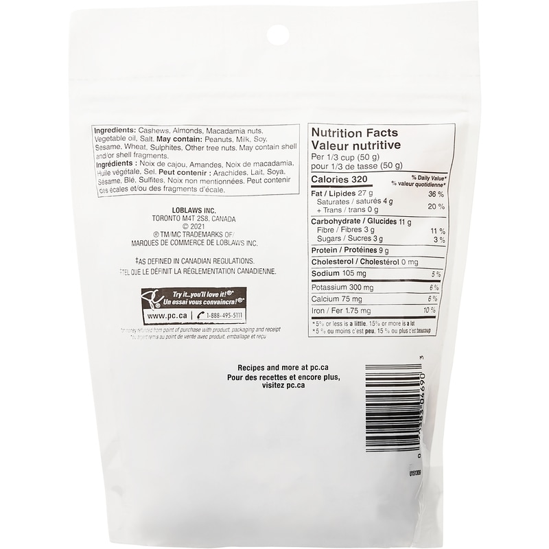 Salted Cashews Almonds and Macadamia Nuts