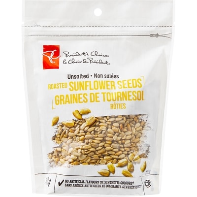 President's Choice Unsalted Roasted Sunflower Seeds 350 g, $1.71/100g
