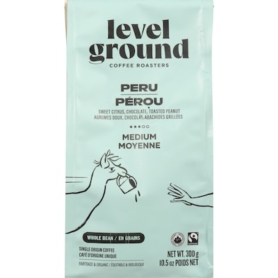 Level Ground Peru Coffee Bean 300 g, $5.00/100g