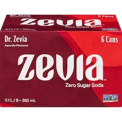 Zevia Zero Sugar Soda, Dr. Zevia 6x355.0 ml, $0.35/100ml
