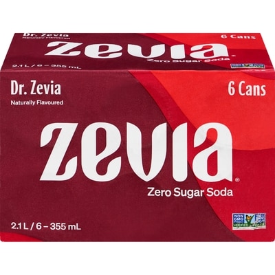 Zevia Zero Sugar Soda, Dr. Zevia 6x355.0 ml, $0.26/100ml