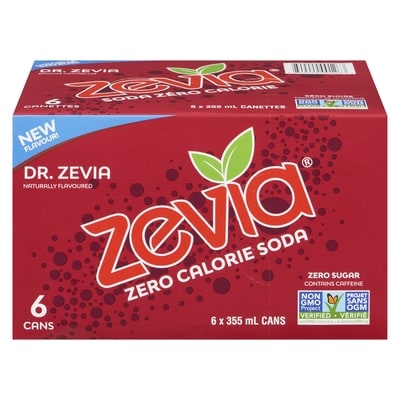 Zevia Zero Sugar Soda, Dr. Zevia 6x355.0 ml, $0.38/100ml