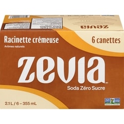 Zavia Soda zéro sucre, racinette crémeuse 6x355.0 ml, 0,35 $/100ml
