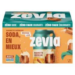 Zavia Soda zéro sucre, racinette crémeuse 6x355.0 ml, 0,35 $/100ml