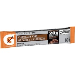 Gatorade Barre de Protéines de Lactosérum Brisures de Chocolat 80 g, 4,36 $/100g