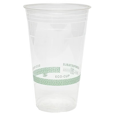 Emballage écologique 24oz gobelet froid compostable, paquet de 50 40 ea, 0,29 $/1ch