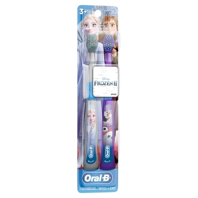 Oral-B Brosse à dents Disney Frozen II, extra souple, 2 pièces 2 ea, 3,00 $/1ch