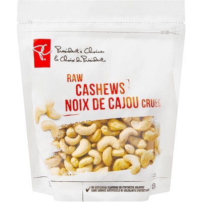 President's Choice Raw Cashews 350 g, $2.71/100g