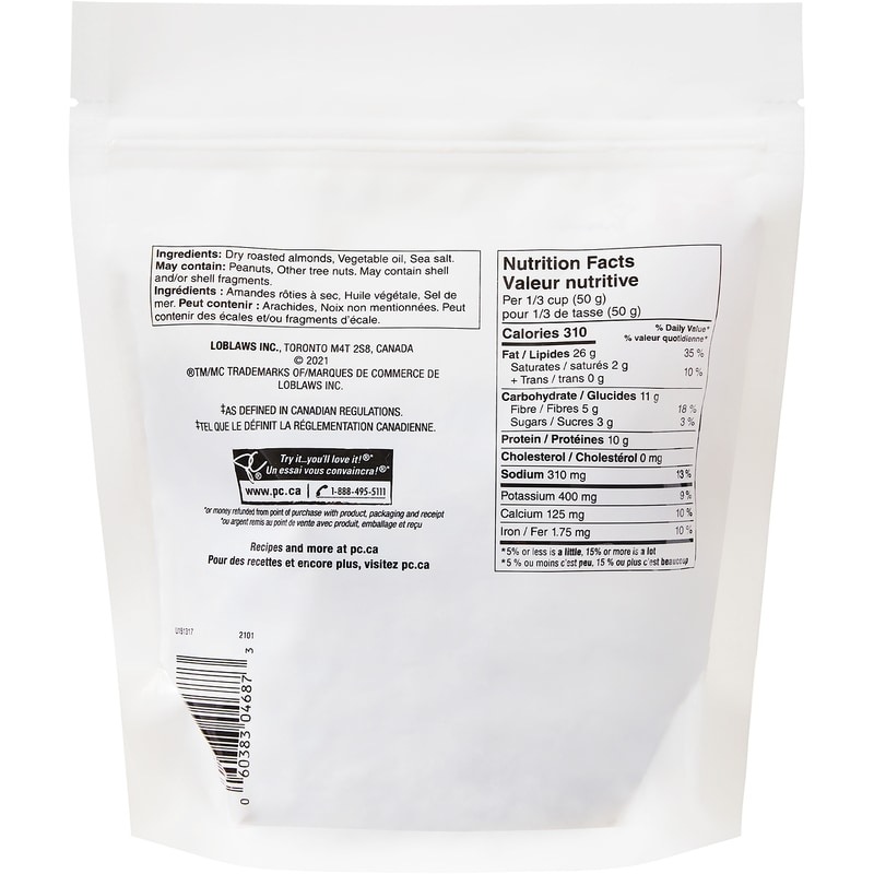 Dry Roasted California Almonds with Sea Salt