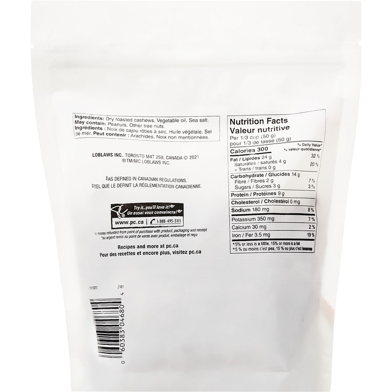 Dry Roasted Cashews with Sea Salt