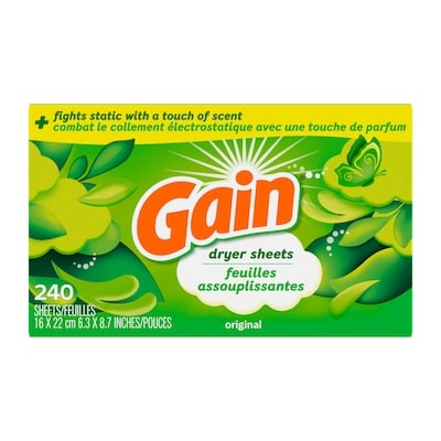 Gain dryer sheets, Original Scent, 240 Count 240 ea, $0.06/1ea