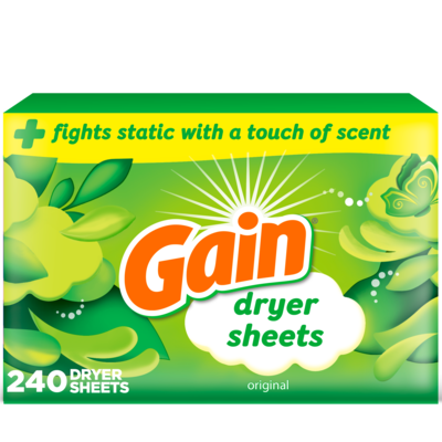Gain dryer sheets, Original Scent, 240 Count 240 ea, $0.07/1ea