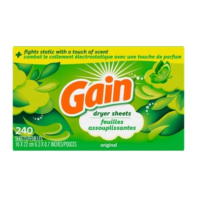 Gain Feuilles assouplissantes, parfum Original, 240 unités 240 ea, 0,06 $/1ch