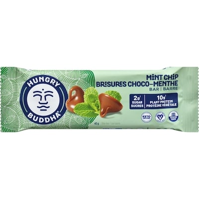 Hungry Buddha Brisures Choco Menthe Barre Keto (caisse) 12x40.0 g, 7,08 $/100g