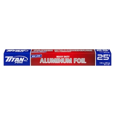Titan Aluminum Foil Heavy Duty 25ft (2.32 M²) 1 ea, $3.29/1ea