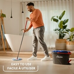 Vadrouille Rotative Automatique Avec Essoreuse – Seau + Vadrouille Mains Libres, Nettoyage Efficace Sans Effort